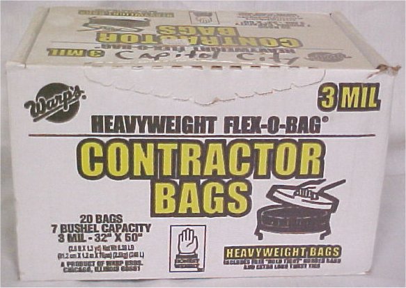 FLEX-O-BAG 3 MIL 32" x 50" Contractor Trash Bags (20 Pack)