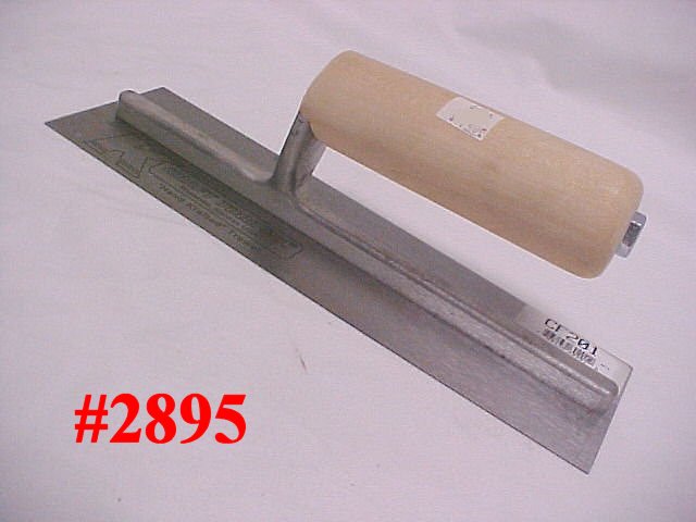 10" x 3" Concrete & Cement Finishing Trowel W/Wood Handle